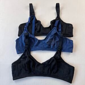 Warner's Black & Navy Blue Bra Bras Women's size 36B 01046